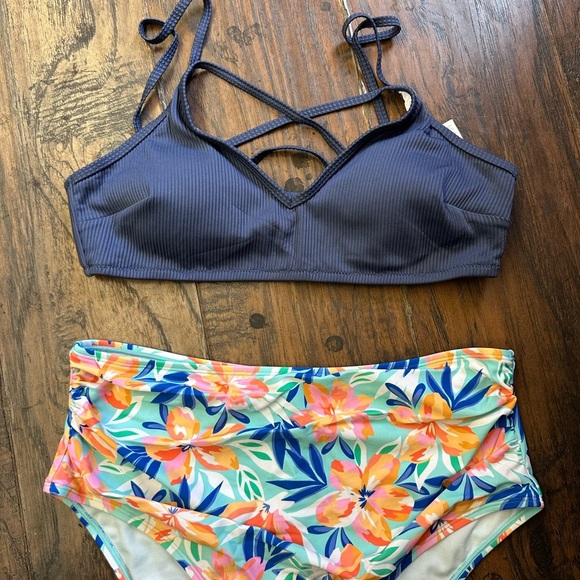 Cupshe Floral High-Waisted Bikini Set <<<<160>>> - Picture 3 of 7